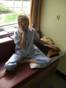 Bellen en nog eens bellen ( met Pa z`n mobiel!)