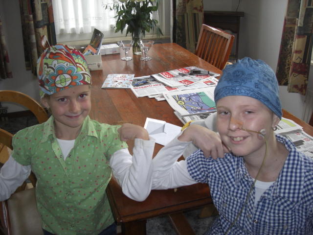 Amy net als haar grote zus ook met een leuke muts