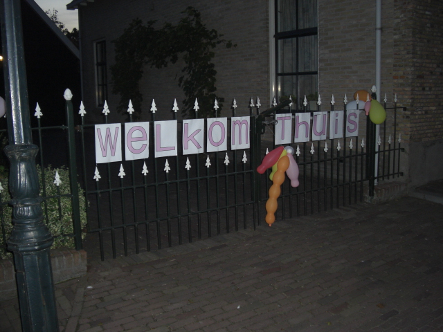 Ook het hek op de oprit door mijn zus en zwager