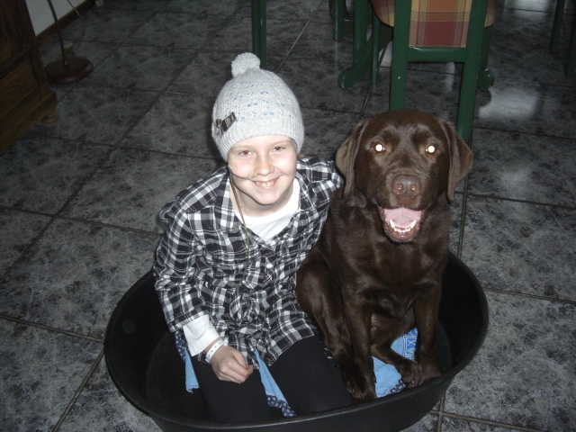 Nog even met Bop in de mand knuffelen